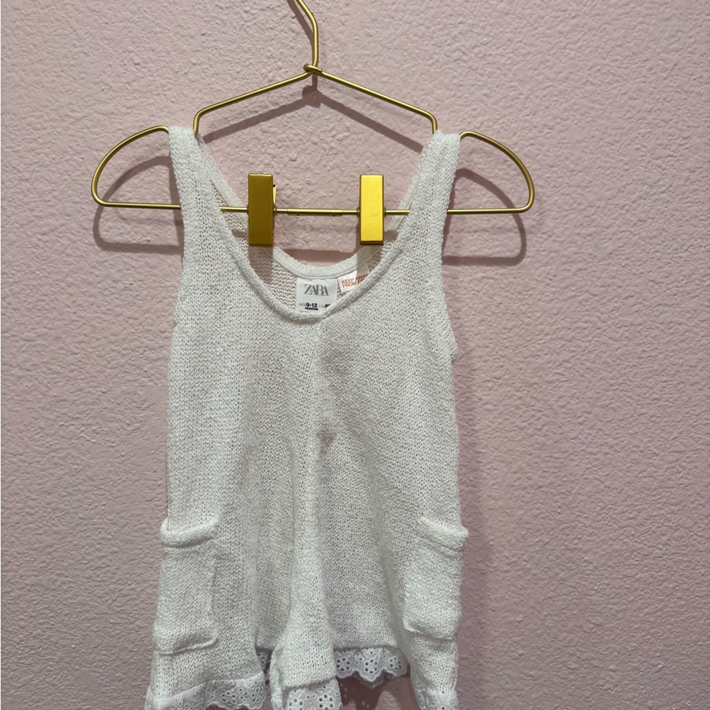 Zara White Knit Top